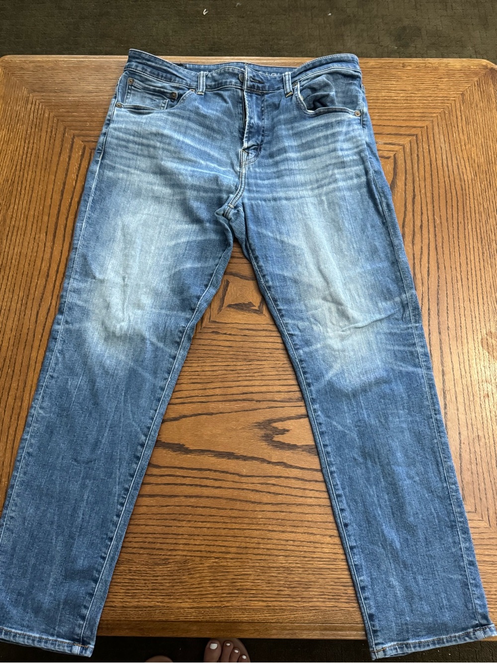 American Eagle Outfitters Light Wash Slim Straight Jeans